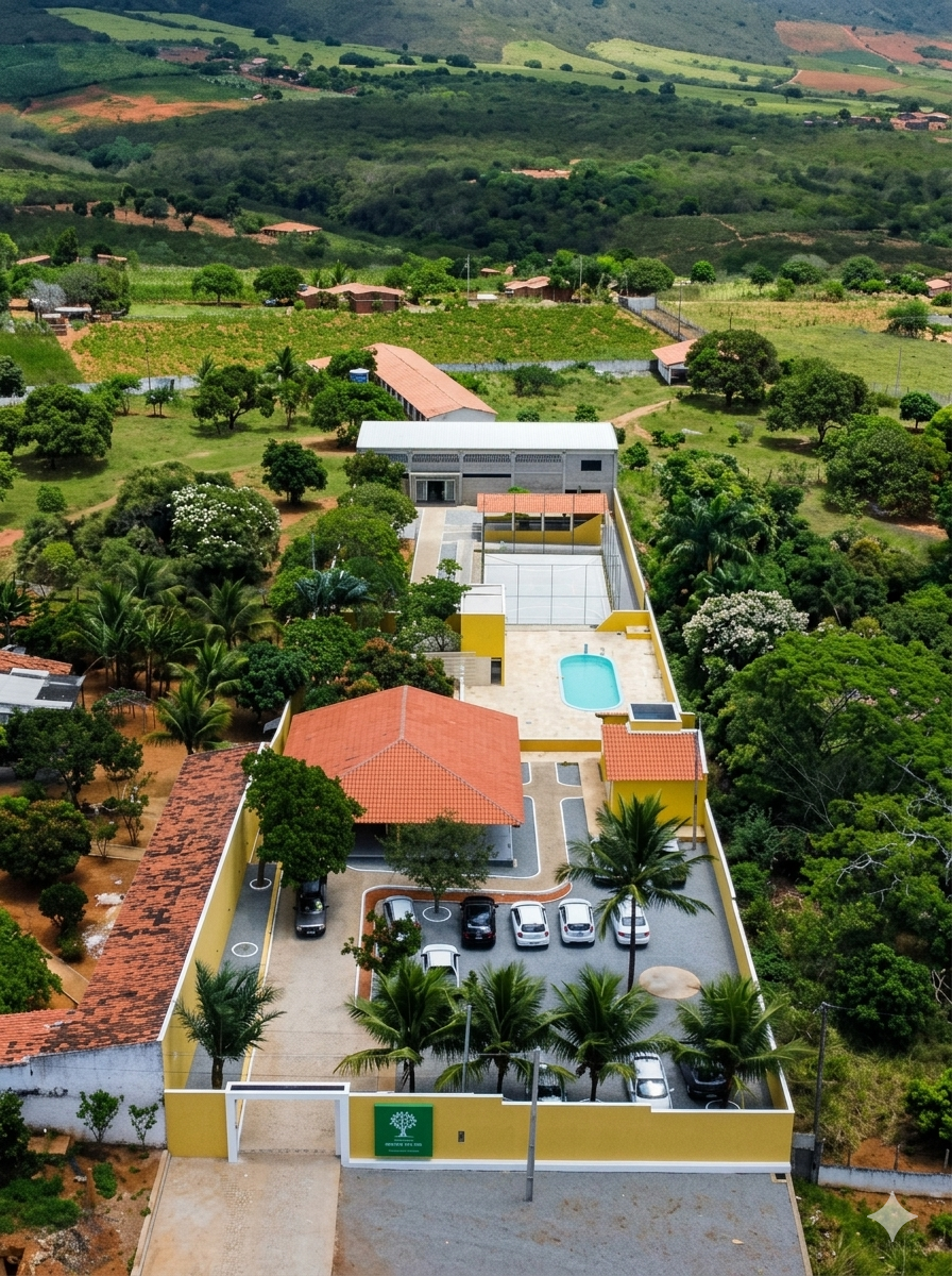 Vista aérea da Chácara Árvore da Vida